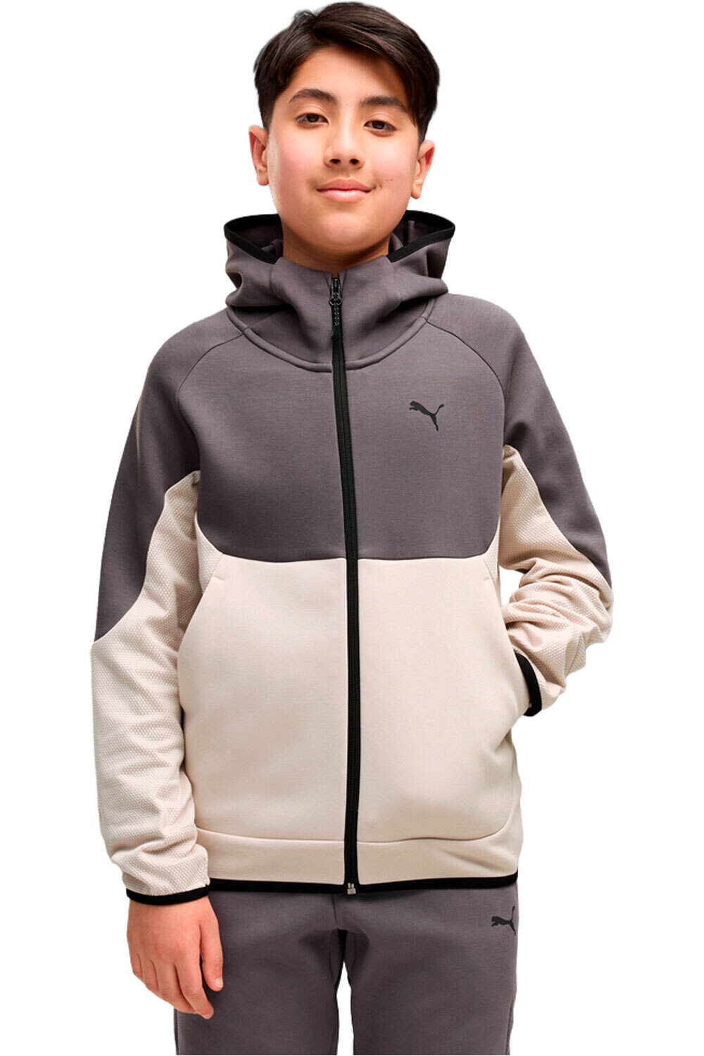 Puma sudadera niño PUMATECH Elevated Fu vista frontal