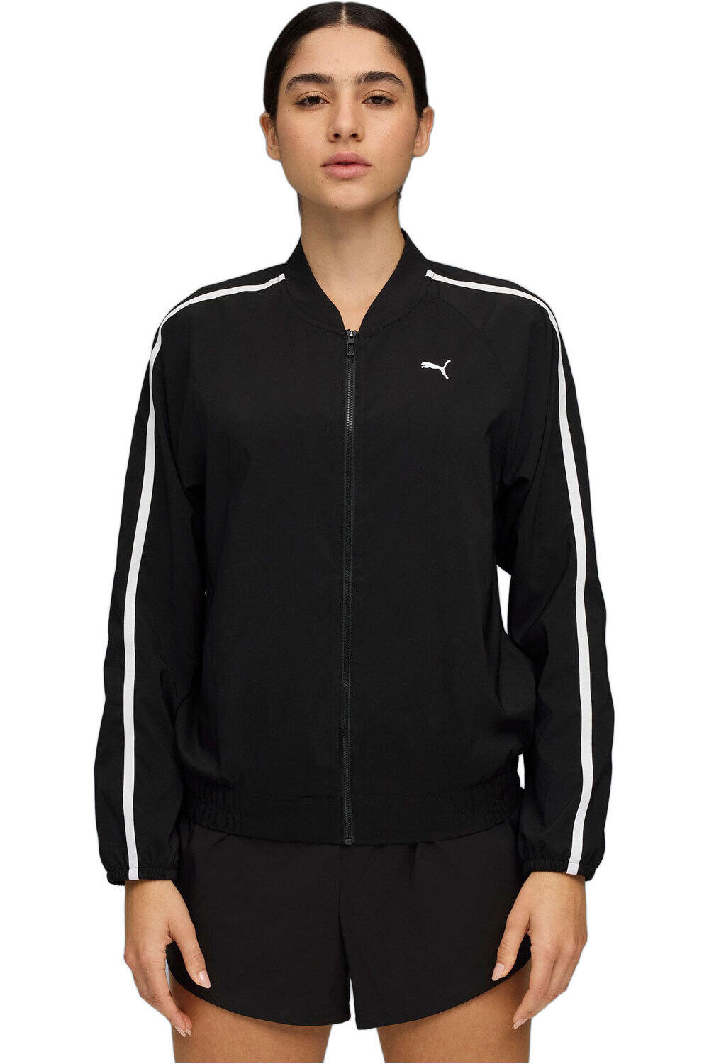 Puma sudaderas deportivas mujer W FLORAL RIBBON WOVE vista frontal