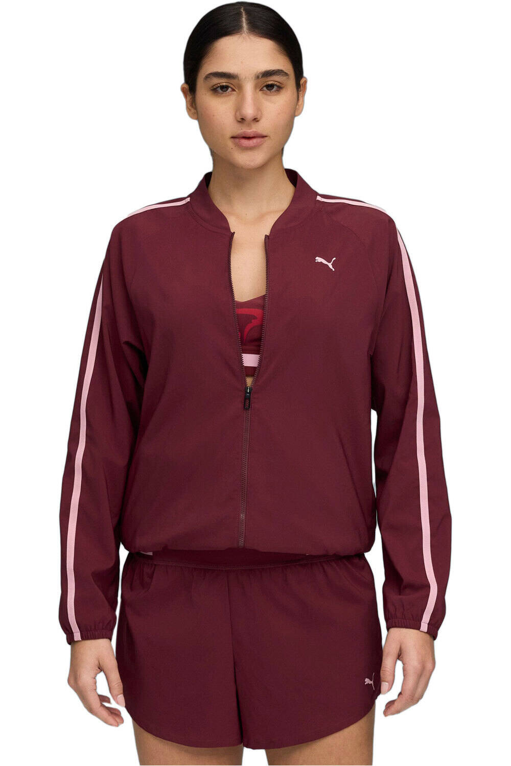 Puma sudaderas deportivas mujer W FLORAL RIBBON WOVE vista frontal