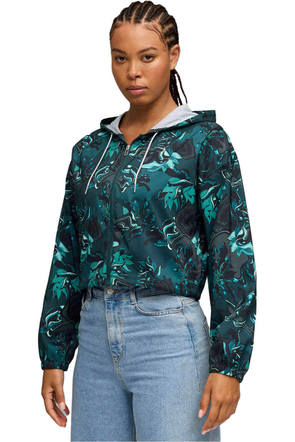 Puma sudaderas deportivas mujer W GREEN TERRAINS WOV vista frontal