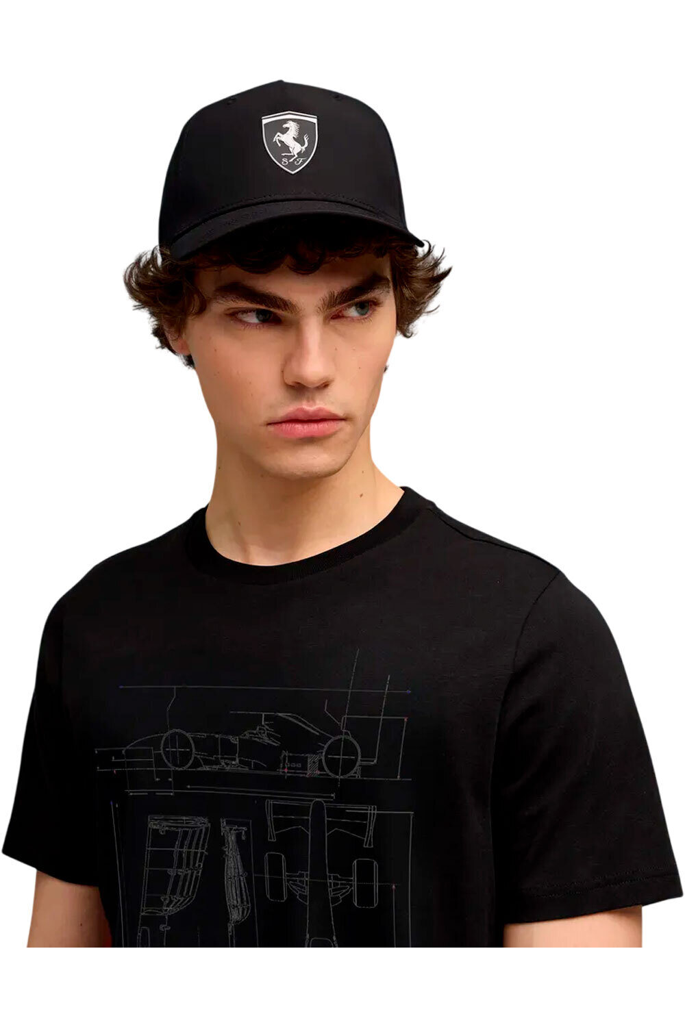 Puma visera lona FERRARI PRO LOW CURV vista frontal