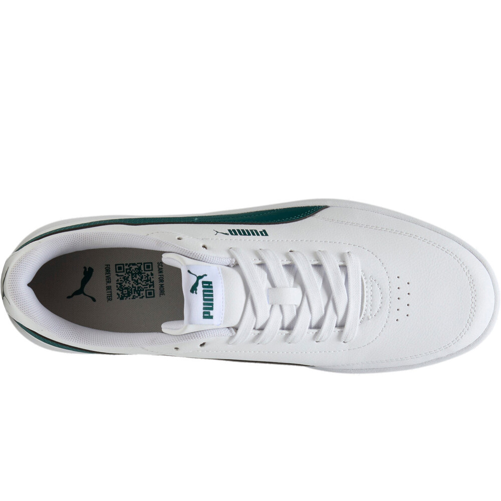Puma zapatilla moda hombre Court Classic Clean vista superior
