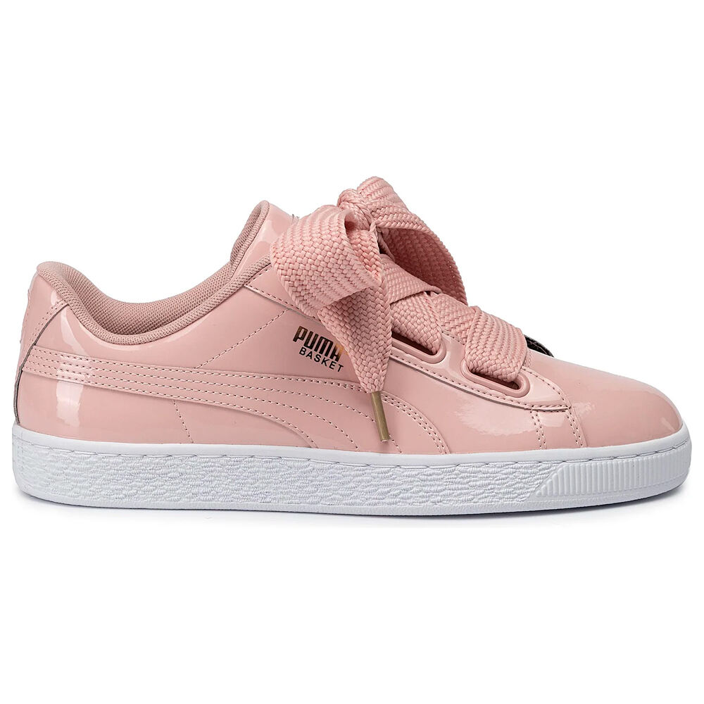 Puma zapatilla moda mujer Basket Heart Patent Wn's Peach lateral exterior