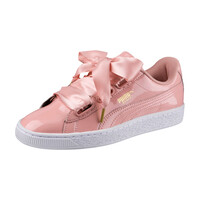 Puma zapatilla moda mujer Basket Heart Patent Wn's Peach lateral interior