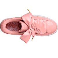 Puma zapatilla moda mujer Basket Heart Patent Wn's Peach vista superior