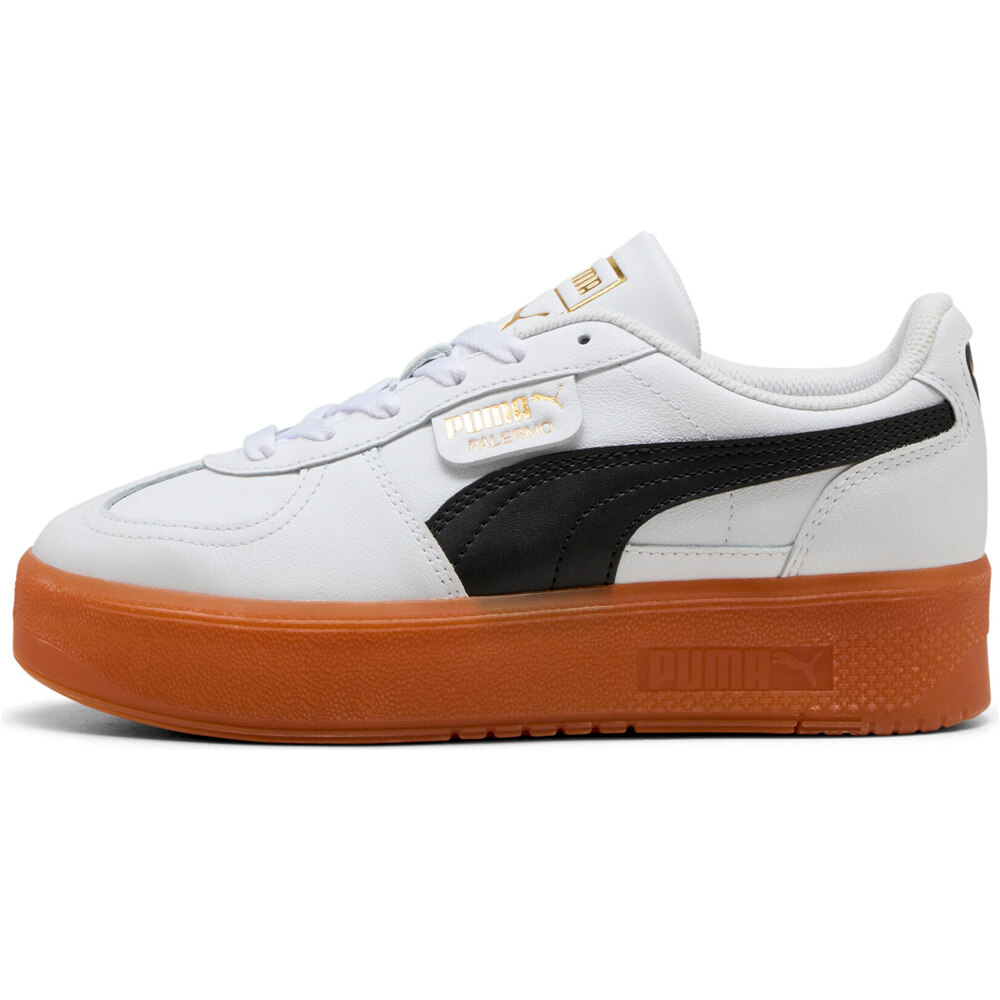 Puma zapatilla moda mujer Palermo Elevata Lth lateral exterior