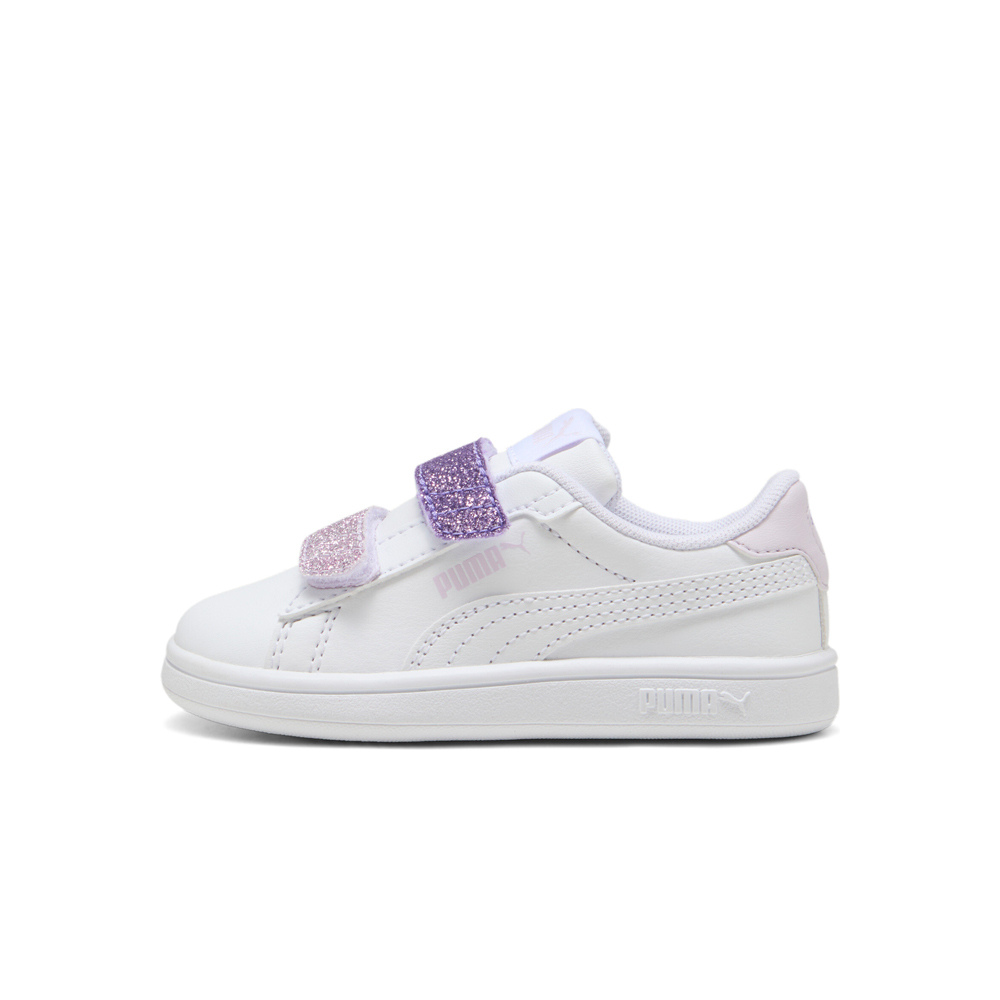 Puma zapatilla multideporte bebe Puma Smash 3.0 L Glitter Velcro V Inf lateral exterior