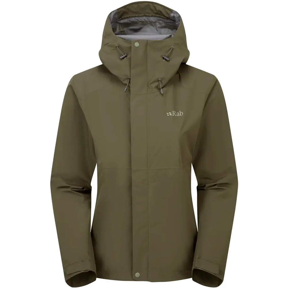 Rab chaqueta impermeable mujer Downpour Jacket Wmns vista frontal
