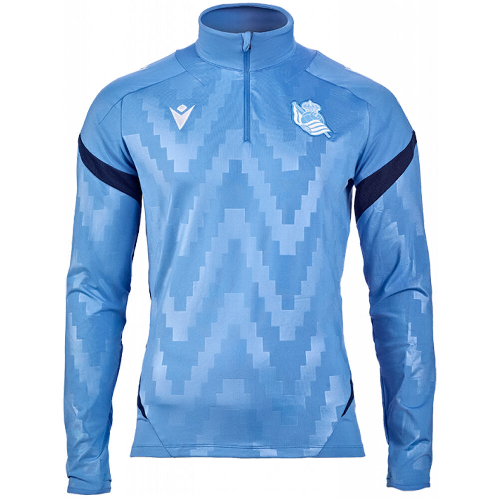 Real Sociedad camiseta entrenamiento niño R.SOCIEDAD 26  PLAYER TRNG 1/4 ZIP TOP JR vista frontal