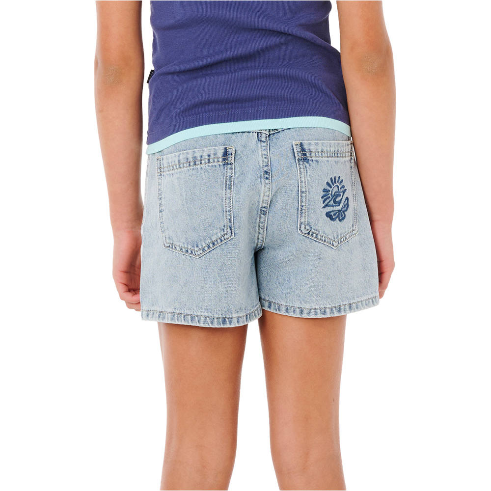 Rip Curl bermuda niña TABBY DENIM SHORT-GIRL vista trasera