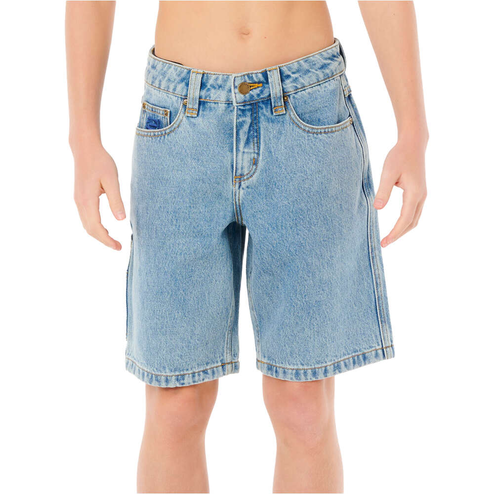 Rip Curl bermuda niño HYPED UP DENIM WALKSHORT-BOY vista frontal