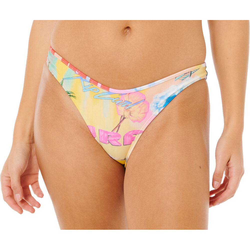 Rip Curl braga bikini HOTEL MALIBU HI LEG CHEEKY vista frontal