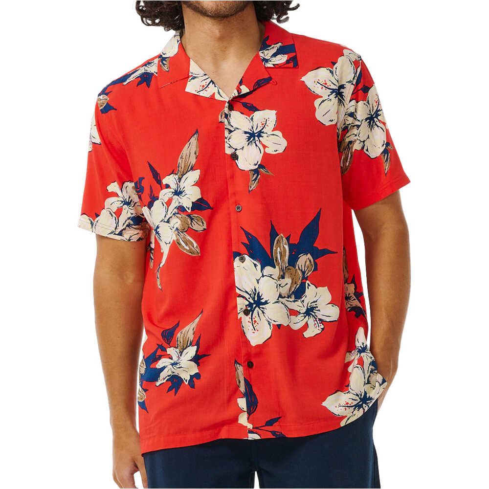 Rip Curl camisa manga corta hombre ALOHA HOTEL S/S SHIRT vista frontal