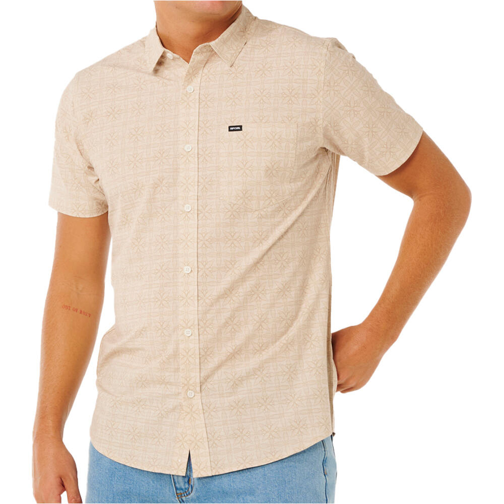 Rip Curl camisa manga corta hombre SESSIONS AEROTECH S/S SHIRT vista frontal