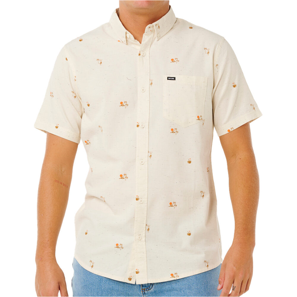 Rip Curl camisa manga corta hombre SKELLY BREACH S/S SHIRT vista frontal