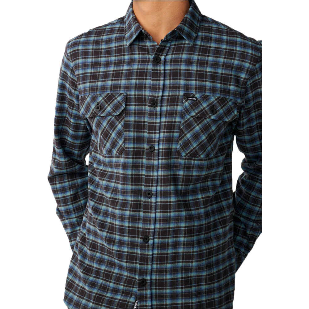 Rip Curl camisa manga larga hombre CLASSIC SURF CHECKED IN FLANNE vista detalle