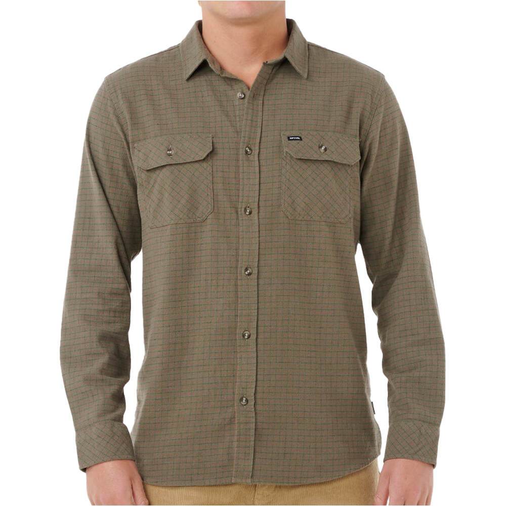 Rip Curl camisa manga larga hombre CLASSIC SURF CHECKED IN FLANNE vista frontal