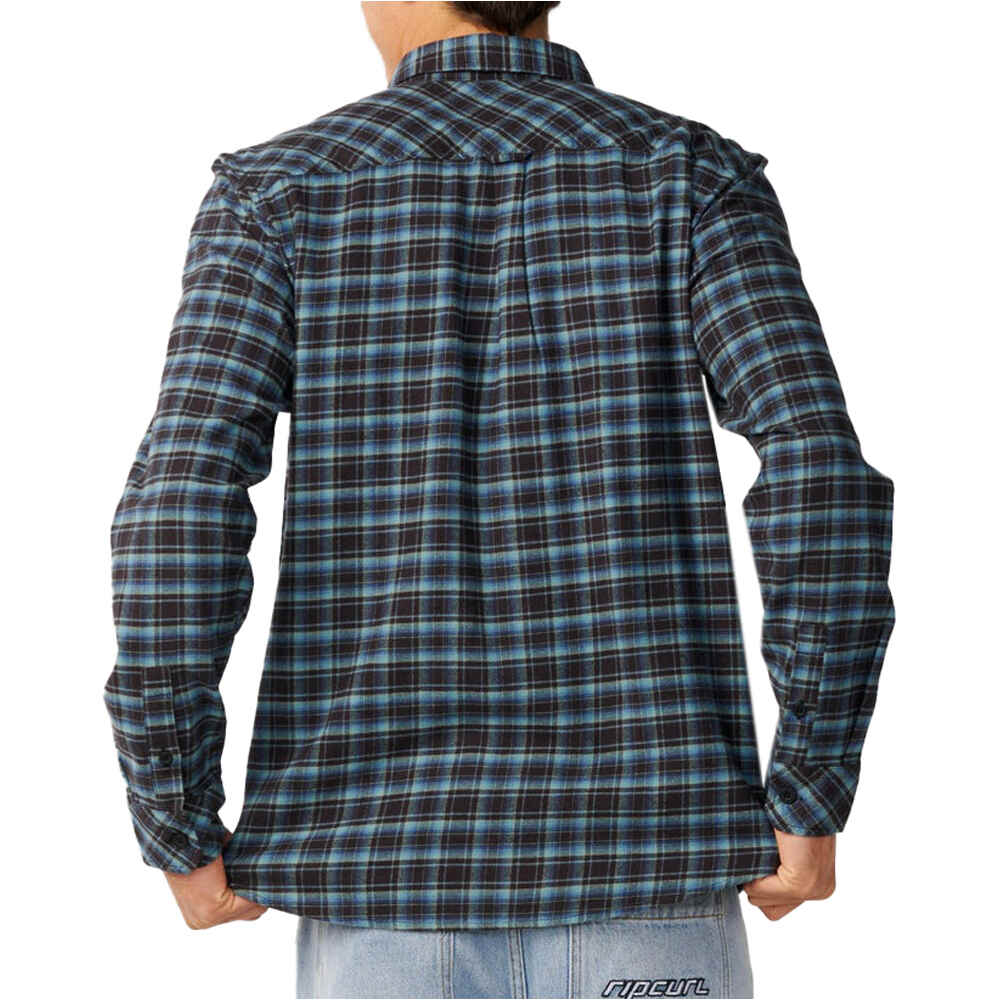Rip Curl camisa manga larga hombre CLASSIC SURF CHECKED IN FLANNE vista trasera