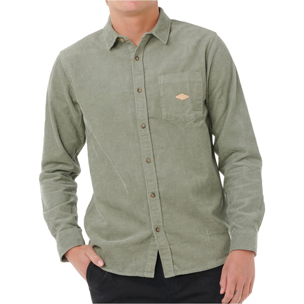 Rip Curl camisa manga larga hombre CLASSIC SURF CORD L/S SHIRT vista frontal