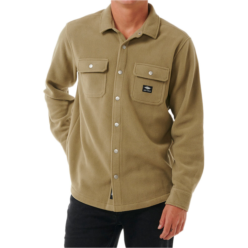 Rip Curl camisa manga larga hombre FUN TIMES POLAR FLEECE SHIRT vista frontal