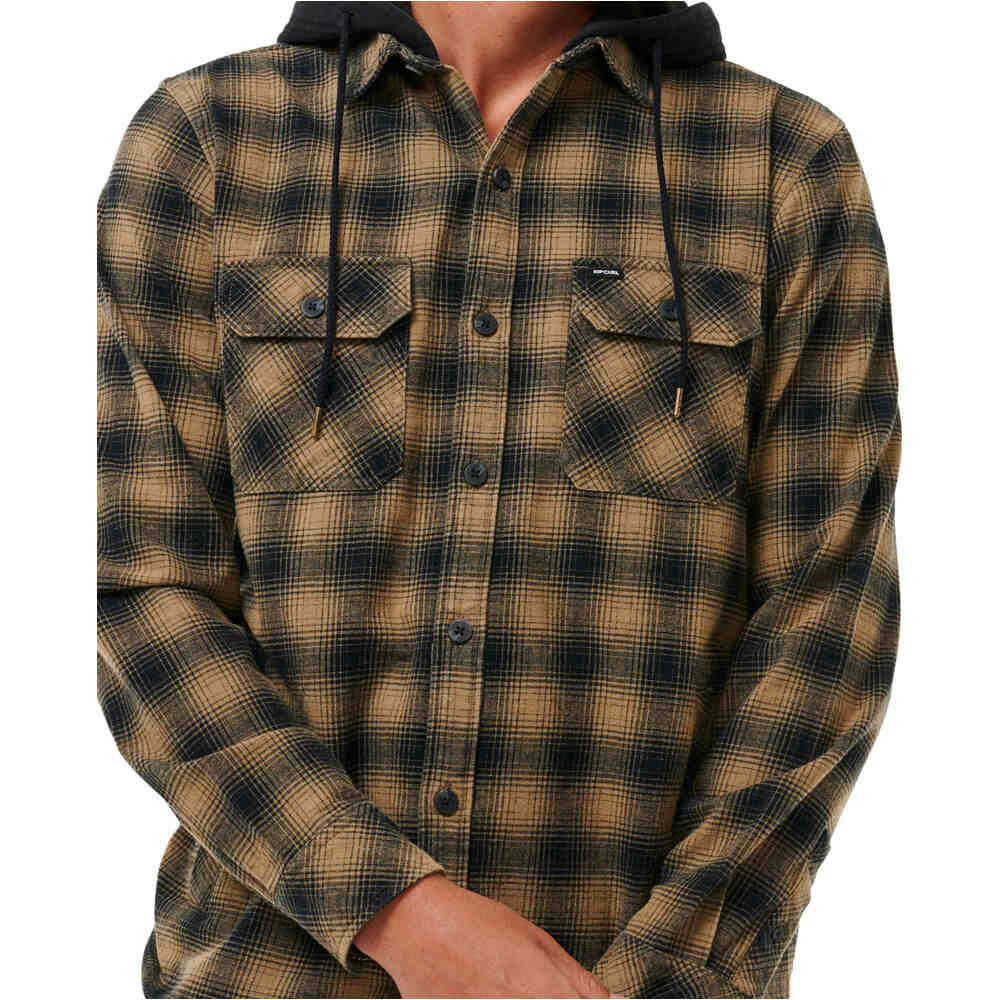 Rip Curl camisa manga larga hombre GRUNTER FLANNEL HOOD SHRT 03