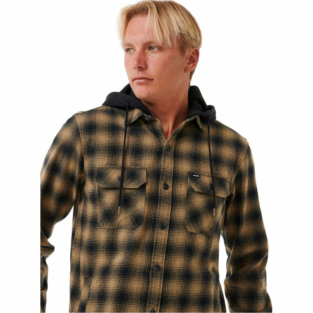 Rip Curl camisa manga larga hombre GRUNTER FLANNEL HOOD SHRT 04