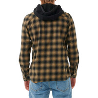 Rip Curl camisa manga larga hombre GRUNTER FLANNEL HOOD SHRT vista trasera