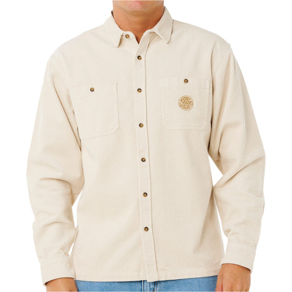 Rip Curl camisa manga larga hombre PREMIUM SURF CORD L/S SHIRT vista frontal
