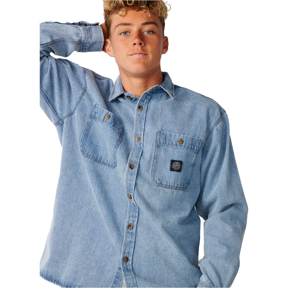 Rip Curl camisa manga larga hombre PREMIUM SURF DENIM L/S SHIRT vista detalle