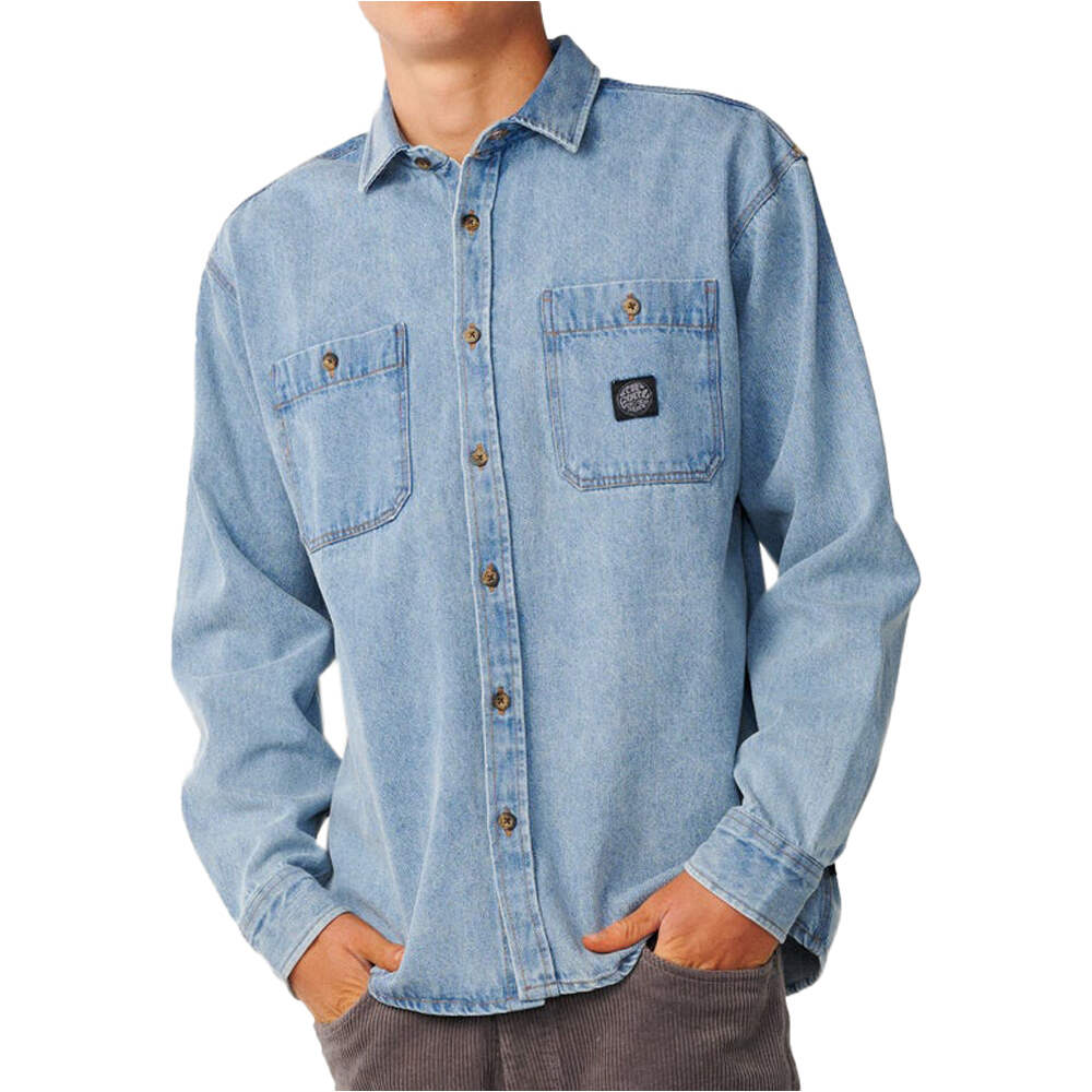Rip Curl camisa manga larga hombre PREMIUM SURF DENIM L/S SHIRT vista frontal