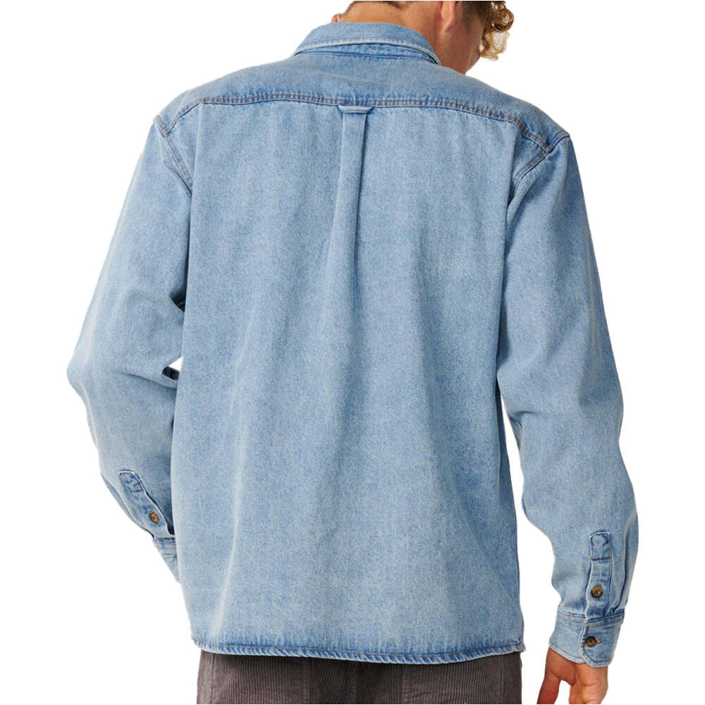 Rip Curl camisa manga larga hombre PREMIUM SURF DENIM L/S SHIRT vista trasera
