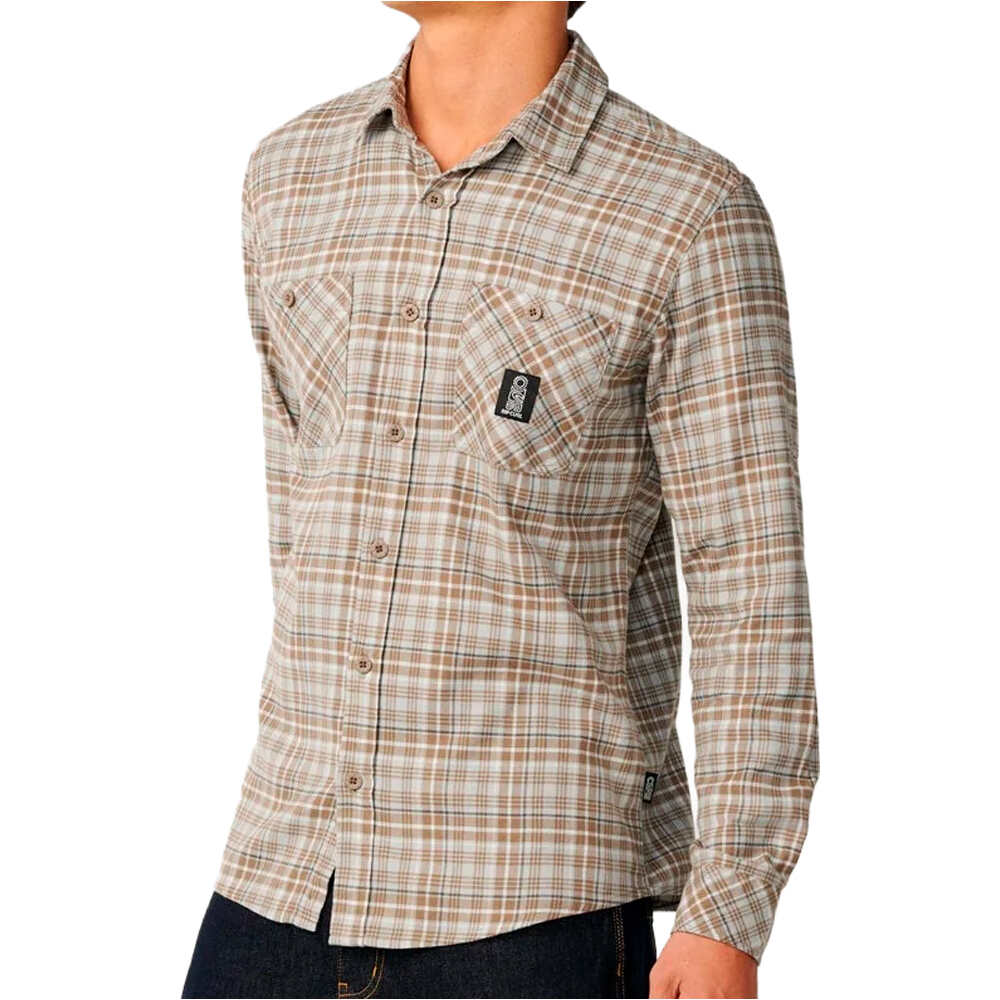 Rip Curl camisa manga larga hombre S-SERIES SOLUCELLAIR FLANNEL vista detalle