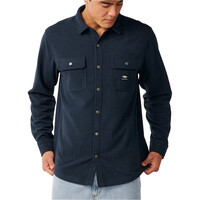 Rip Curl camisa manga larga hombre SESSIONS POLAR FLEECE SHIRT vista frontal