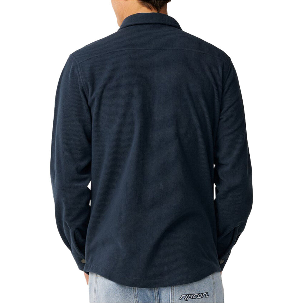 Rip Curl camisa manga larga hombre SESSIONS POLAR FLEECE SHIRT vista trasera