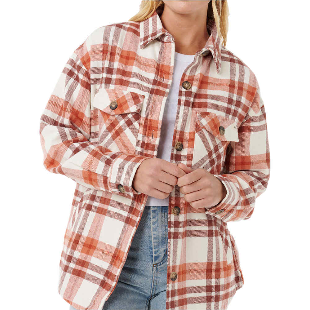Rip Curl camisa manga larga mujer OCEANIC L/S FLANNEL SHIRT vista detalle