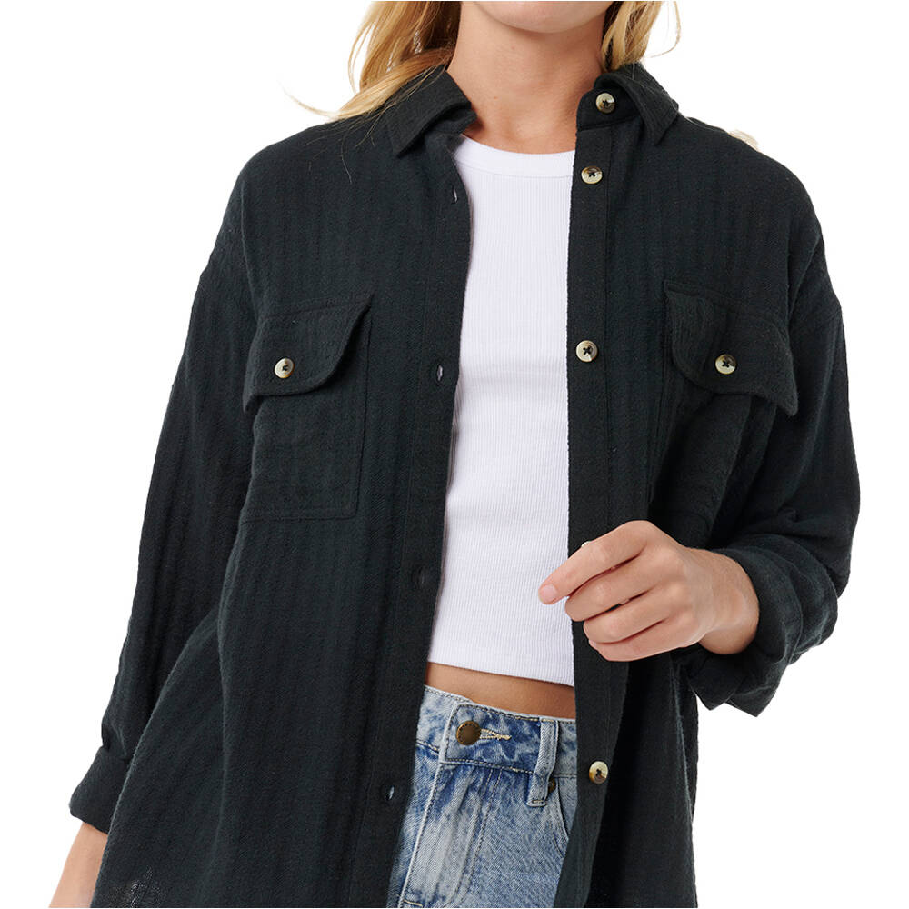 Rip Curl camisa manga larga mujer OCEANIC TEXTURED SHACKET vista trasera