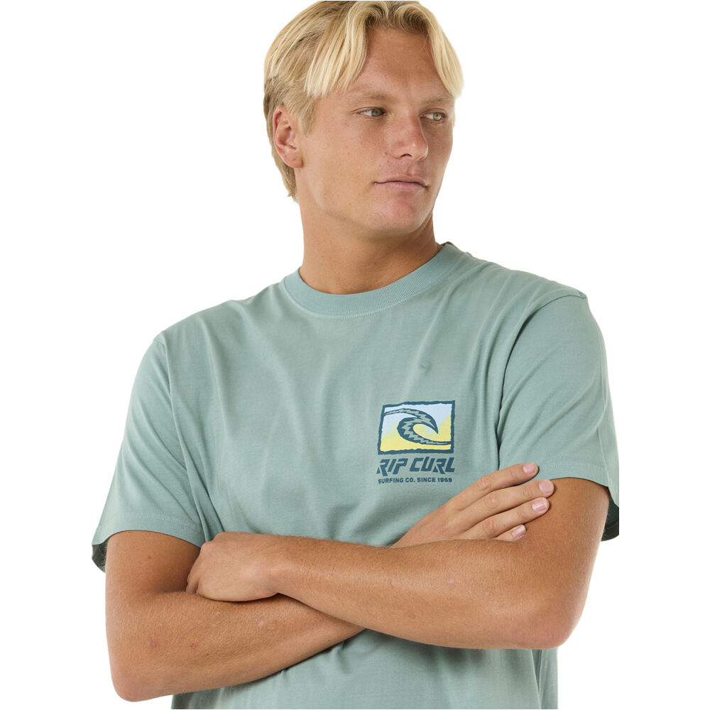 Rip Curl camiseta manga corta hombre RAW ENERGY TRAD TEE vista detalle