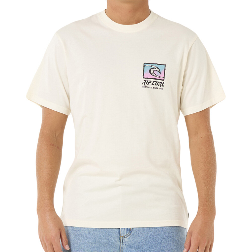 Rip Curl camiseta manga corta hombre RAW ENERGY TRAD TEE vista frontal