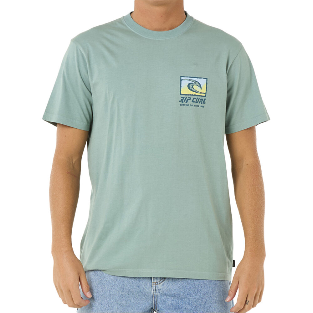 Rip Curl camiseta manga corta hombre RAW ENERGY TRAD TEE vista frontal
