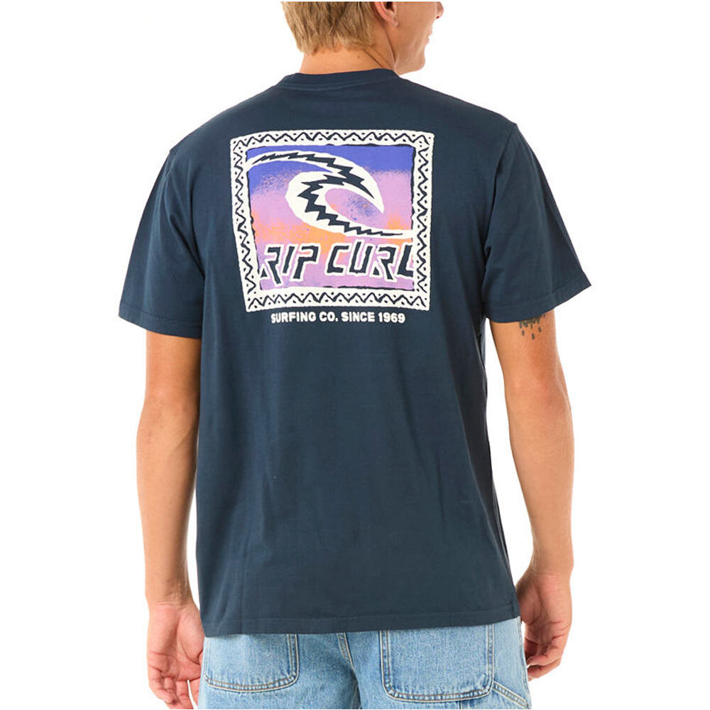 Rip Curl camiseta manga corta hombre RAW ENERGY TRAD TEE vista trasera