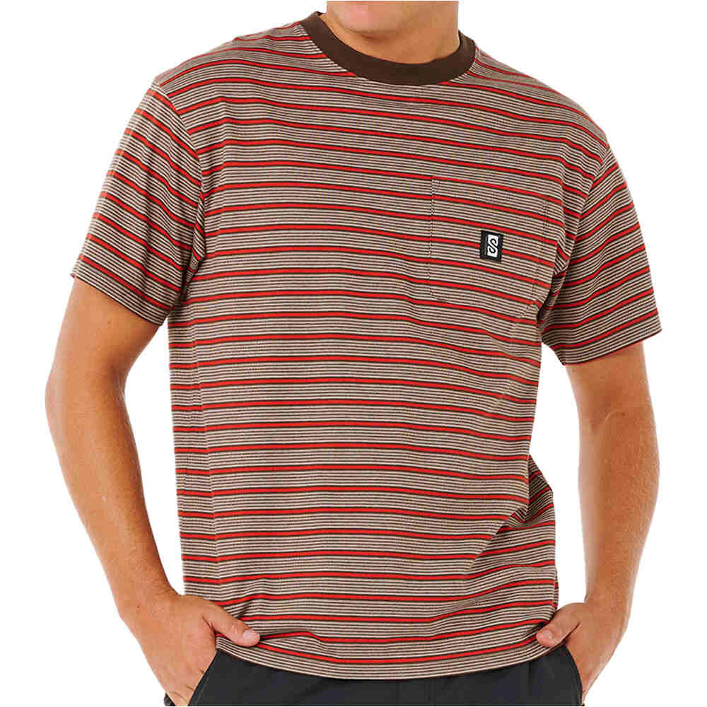 Rip Curl camiseta manga corta hombre SEARCH STRIPE TEE vista frontal
