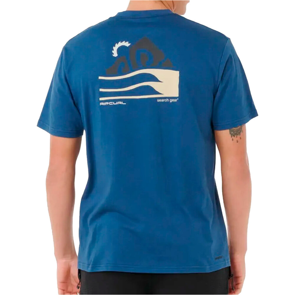 Rip Curl camiseta manga corta hombre VAPORCOOL SEARCH RANGE TEE vista trasera