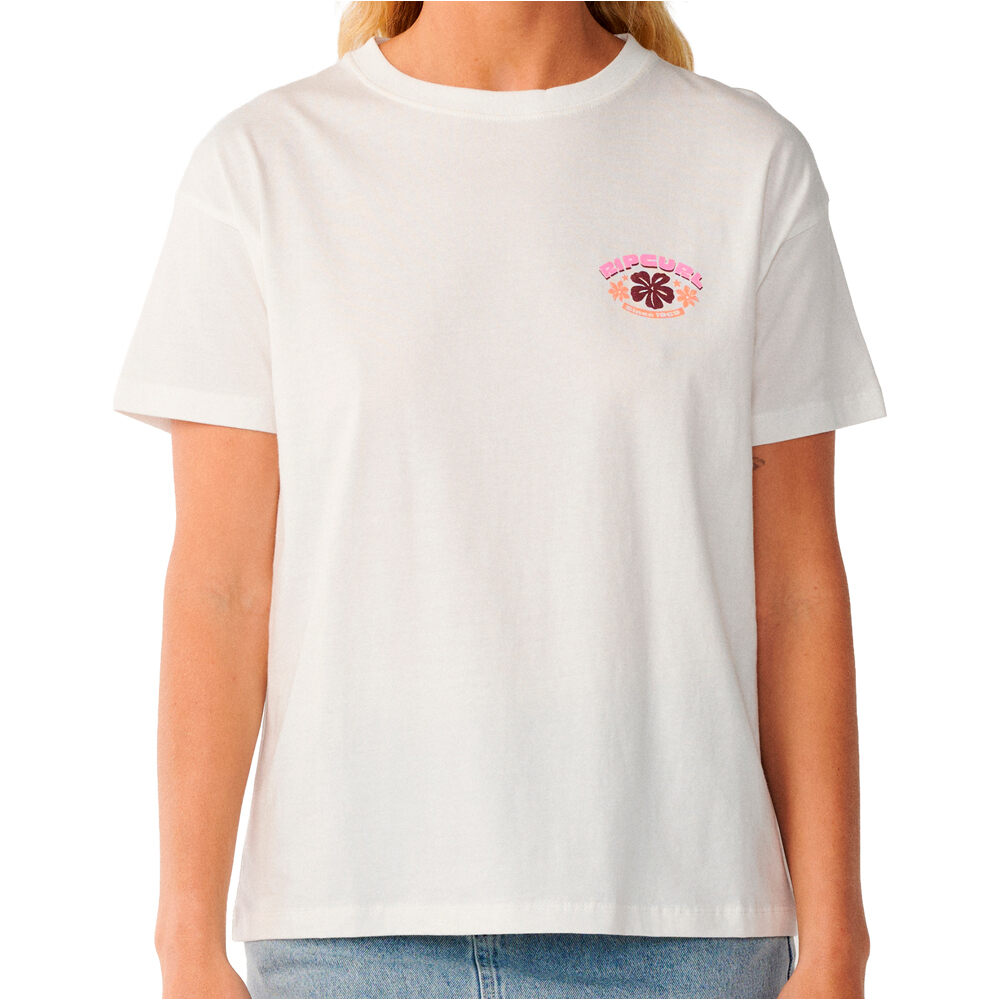 Rip Curl camiseta manga corta mujer PARTY WAVE ART TEE RELAXED vista frontal