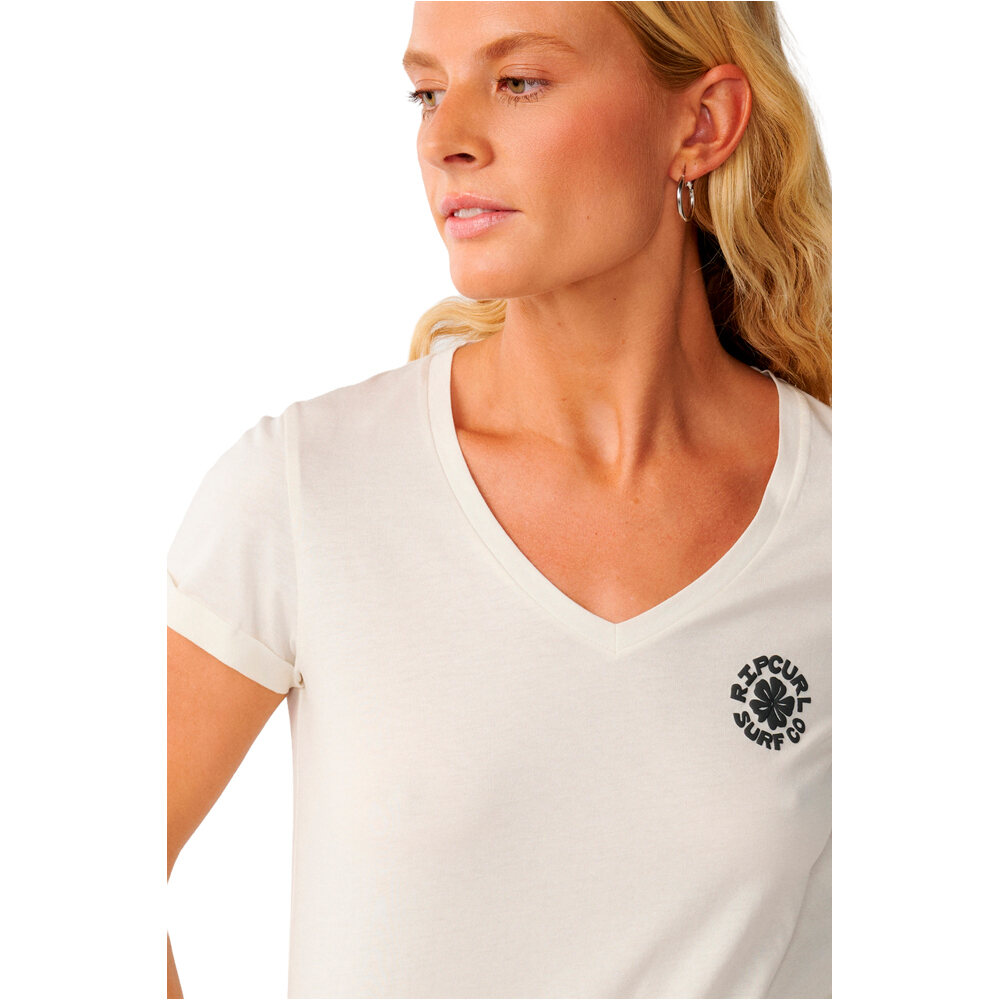 Rip Curl camiseta manga corta mujer PARTY WAVE V NECK TEE 03