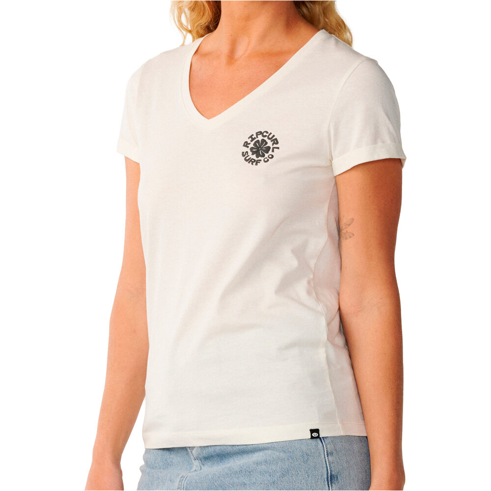Rip Curl camiseta manga corta mujer PARTY WAVE V NECK TEE vista detalle