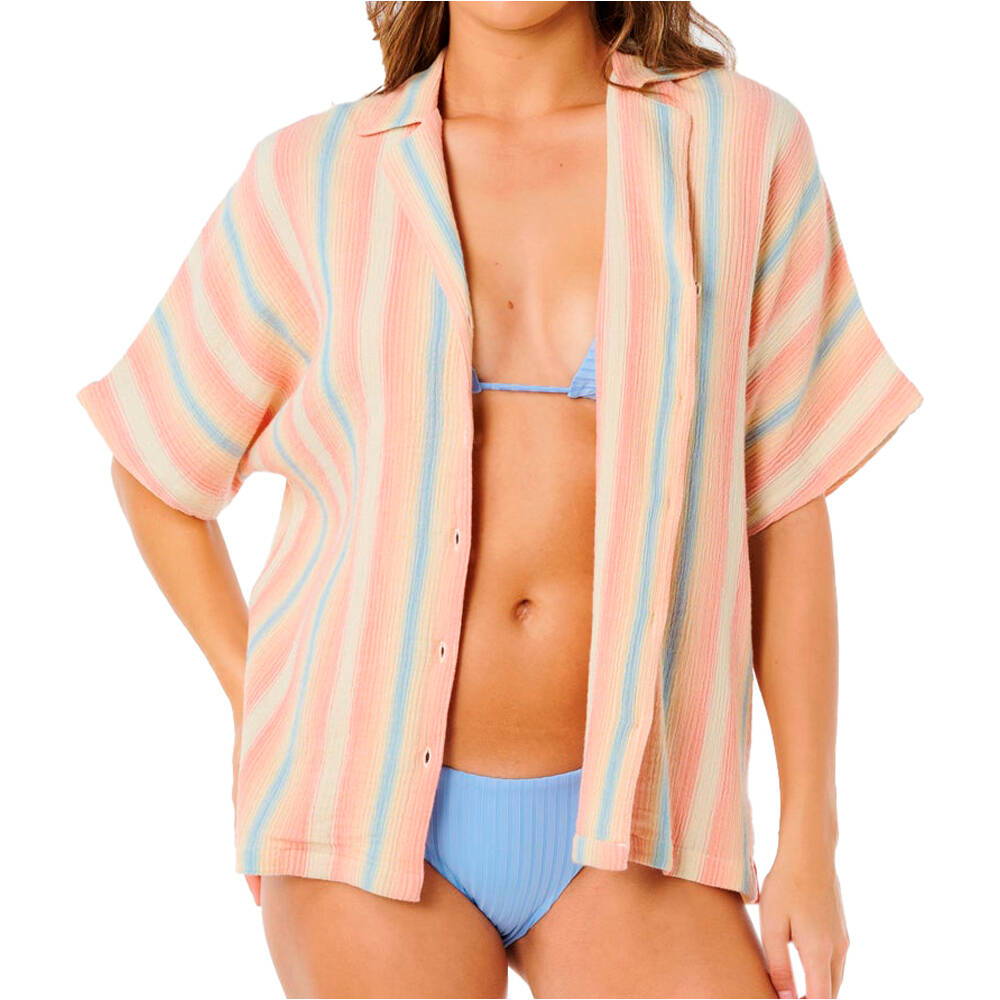 Rip Curl camiseta manga corta mujer PREMIUM SURF STRIPE S/S SHIRT vista frontal