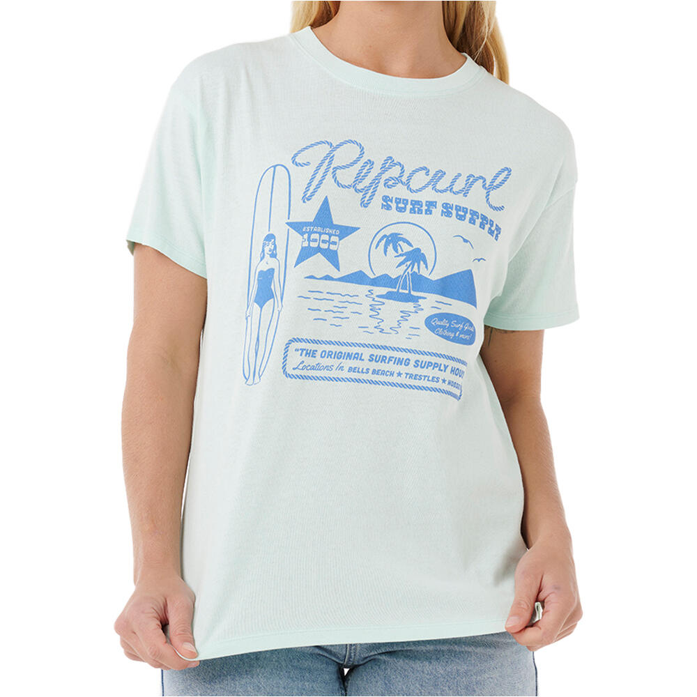 Rip Curl camiseta manga corta mujer SURF SUPPLY RELAXED TEE vista frontal