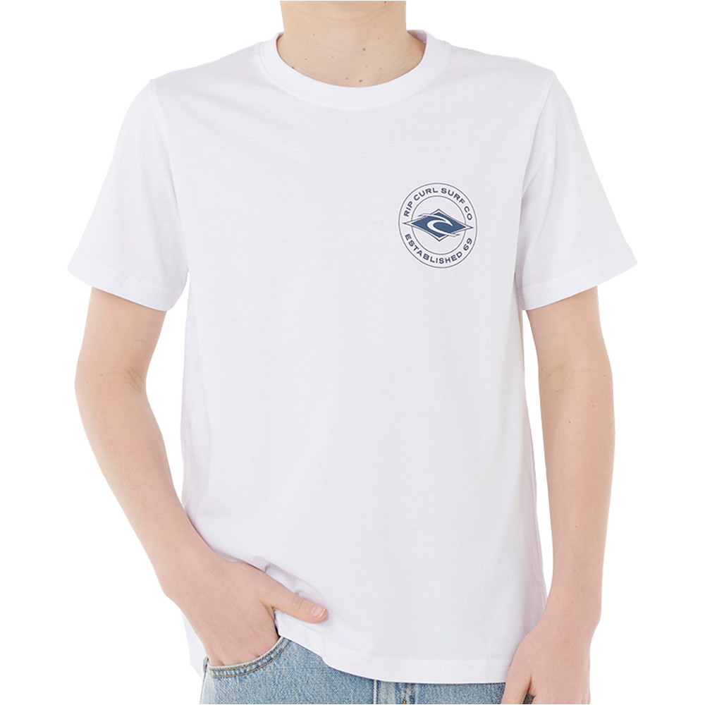 Rip Curl camiseta manga corta niño STAPLER TEE - BOY vista frontal