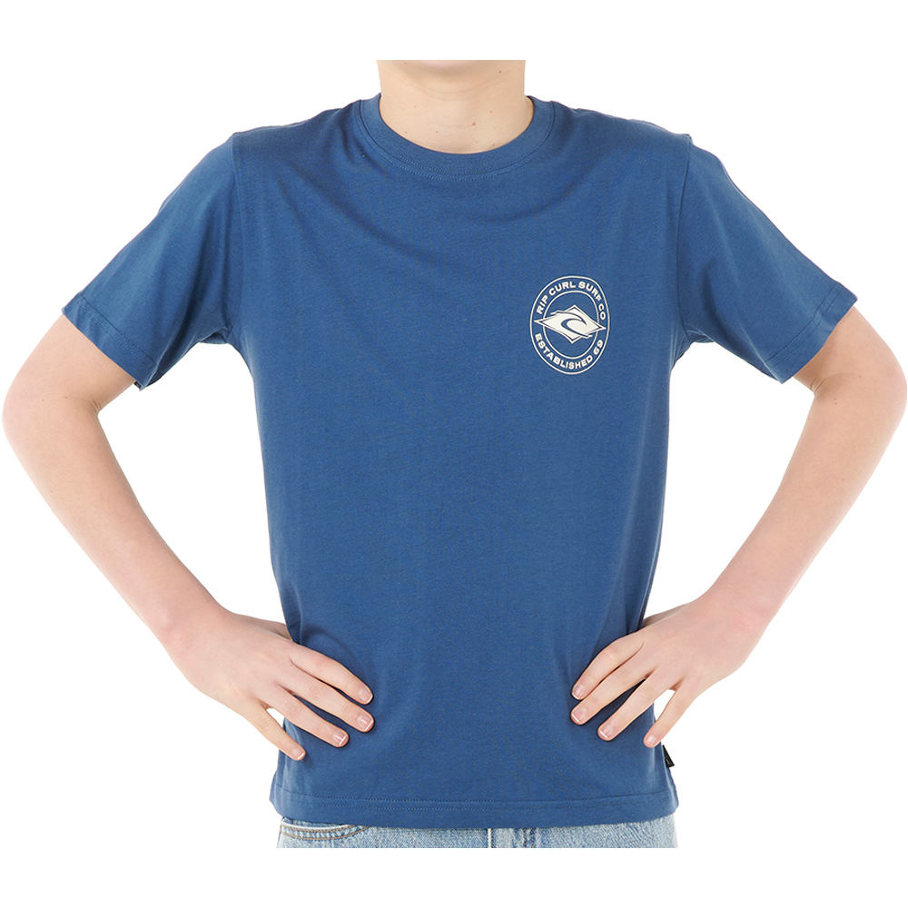 Rip Curl camiseta manga corta niño STAPLER TEE - BOY vista frontal