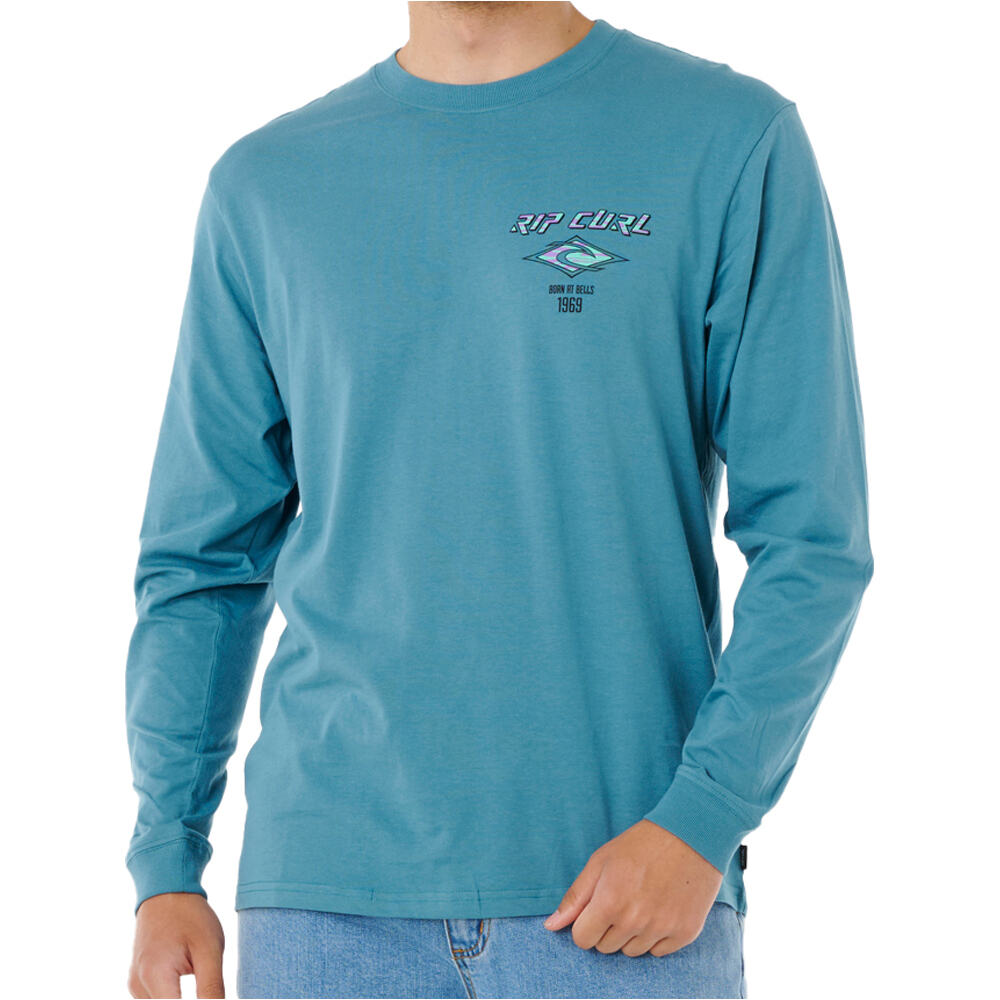 Rip Curl camiseta manga larga hombre FADE OUT ICON L/S TEE vista frontal